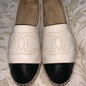 Chanel Lambskin Espadrilles 100% authentic